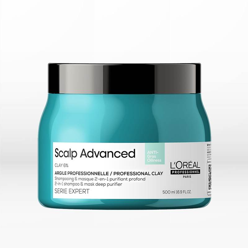 L`Oreal Professionnel Serie Expert Scalp Advanced Anti Oiliness 2-in-1 Deep Purifier Clay 500ml